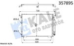 KLİMA RADYATÖRÜ TOYOTA HIACE IV-V 2.5D-4D 06<12 KU RUTUCU İLE BRAZING AL/AL 606×461×16 AL/AL
