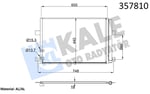 KLİMA RADYATÖRÜ VOLKSWAGEN AMAROK 2.0TDI 10=> 3.0T DI 16=> KURUTUCU İLE BRAZING AL/AL 635×440×16 AL/AL