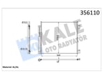 KONDENSER RENAULT KADJAR KOLEOS ESPACE 15=> - NISS AN QASHQAI X-TRAIL 13=> 1.2 1.5/1.6DCI (12V) (KURUTUCULU) [12MM] AL/BRZ