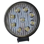 LEDLİ ÇALIŞMA LAMBASI YUVARLAK 9 LEDLİ 27W  12V-48V