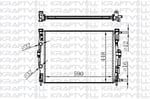 MOTOR RADYATORU MEGANE II SCENIC 1,5DCI 1,4 / 1,6 / 2,0 16V (590×455×26)>BRAZING