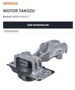 MOTOR TAKOZU MEGANE II-SCENIC II 1.5 DCI