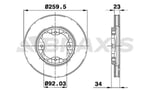 ON FREN AYNASI HAVALI HONDA ACCORD 90-98 CIVIC 95-01 (260X4) 