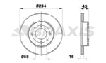 ON FREN AYNASI HAVALI MAZDA 323 89-96 MAZDA 121 1.1 / 1.3 16V / 1.5I 16V 91-96 (235MM)