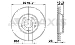 ON FREN AYNASI HAVALI NISSAN PRIMERA P12 03-10 X-TRAIL 01-10 MAXIMA 10-> (280X5)