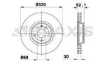 ON FREN DISK A4 07>15 A5 07>15 A6 11> A7 10> Q5 08> HAVALI 320MM