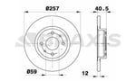 ON FREN DISK AYNASI BRAVA BRAVO I MAREA PUNTO TEMPRA TIPO ALFA ROMEO 145 146 (257MM)