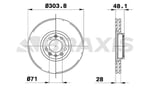 ON FREN DISK AYNASI HAVALI C4 P508 1.6VTI / 1.6THP / 1.6HDI / 2.0HDI / 2.2HDI 10> 304mm P308 II 1.2VTI / 1.6 /