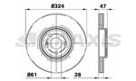 ON FREN DISK AYNASI HAVALI ESPACE IV 1.9DCI / 2.0 / 2.0T / 2.2DCI / 3.0DCI / 3.5 V6 11 / 02>