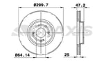 ON FREN DISK AYNASI HAVALI HONDA ACCORD VIII 202 CDTI 204 03-08 (300X5)