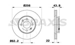 ON FREN DISK AYNASI HAVALI HYUNDAI ACCENT BLUE 1.4 BENZINLI 1.6 CRDI 2011-> KIA RIO 1.2 1.4 BENZINLI 1.4 DIZEL 2011-> 256 MM