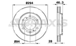 ON FREN DISK AYNASI HAVALI MITSUBISHI L200 2.5 D 4X4 06-12 PAJERO 10-13 3.2 (294X6)