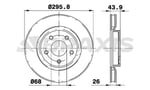 ON FREN DISK AYNASI HAVALI QASHQAI 07>12 X TRAIL 08>12 KOLEOS 08> 296X5