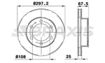 ON FREN DISK (AYNASI) HAVALI TOYOTA HILUX VIGO 2.5DT 3.0DT D 4D 4×4 05-15 (297×6)