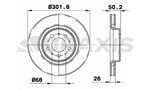 ON FREN DISK AYNASI HAVALI VOLVO  S70 96> V70 C70 98> 850 91>