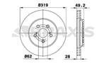 ON FREN DISK AYNASI LEXUS RX 300 RX 400H 3.0I