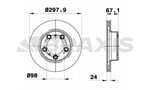 ON FREN DISK AYNASI SOL HAVALI BOXSTER 987 2.7 04>09 2.9 09>12 CAYMAN 987 2.7 06>09