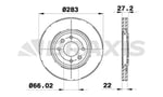 ON FREN DISK AYNASI XANTIA 93> XSARA 98> ZX 96 97 P306 GTI / XU10J4RS S16 97> P405 YM 2.0 16