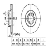 ON FREN DISKI-256X204×100 (VW CADDY 96-03  GOLF 89-98  POLO 95-02  POLO CLS 97-02)