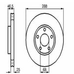 ON FREN DISKI-288X255×112 (VW PASSAT 97-05  AUDI A4 95-08  SKODA SUPERB 02-08 )
