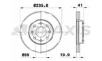 ON FREN DISKI AVEO T250 T255 05> KALOS 02> MATIZ 05> SPARK 10> HAVALI 236mm