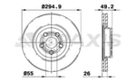 ON FREN DISKI (AYNASI) HAVALI TOYOTA AVENSIS D4D 2003-2008 (295X5) (MERKEZLEME CAPI : 55)