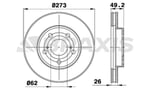 ON FREN DISKI (AYNASI) HAVALI TOYOTA COROLLA AURIS D4D DIZEL 2007-2012 (273X5)