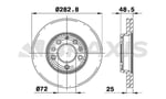 ON FREN DISKI (AYNASI) MAZDA 6 2002-2007 (283MM)