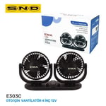 OTO İÇİN VANTİLATÖR 4 İNÇ 12V (ÇİFTLİ)