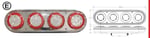 QUATTRO NEON LED STOP LAMBASI SİYAH GÖVDELİ 12V