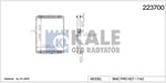 RADYATOR BMC PRO 827/832 INTC.ÇEKİCİ 1142 AL/BRZ