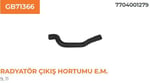 RADYATÖR ÇIKIŞ HORTUMU E.M. RENAULT RENAULT 9 7704