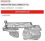 RADYATÖR DAVLUMBAZ SAĞ 13> FLUENCE