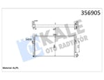 RADYATÖR FIAT IDEA 04=> PUNTO 03=> - LANCIA YPSILO N 06=> 1.3DMTJ (MT) [42MM] AL/MKNK