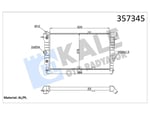 RADYATÖR OPEL VECTRA A 1.6I 1.8I 2.0I 88<95 CALIBR A A 2.0I 94<97 (AT) (AC) [34MM] AL/MKNK