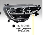 RENAULT MEGANE IV 2017- FAR TOUCH MODEL SİYAH ÇERÇEVELİ MANUEL SAĞ (LED+BALLAST) 260102686R