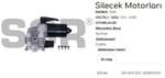 SİLECEK MOTORU CRAFTER 30-35,30-50 - MERCEDES-BENZ SPRINTER 906 2E0955023