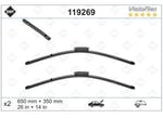 SILGI SÜPÜRGESI SWF VISIOFLEx FLAT BLADE 2 ADET TAKIM 650 + 340 MM CLIO IV 12> . CLIO IV BREAK 03 13> 