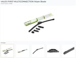 SILGI SÜPÜRGESI VALEO FIRST MULTICONNECTION FLAT BLADE VFB60 1 ADET 600 MM 
