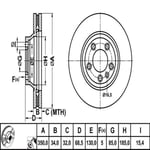 Sol On Fren Diski-35034 5120 Vw Touareg 03-10 Audi Q7 07-15 - MGA 50221