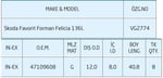 SUBAP GAYDI PİK SKODA FAVORİT FORMAN FELİCİA 136L