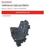 TAMPON ALT DEFLEKTÖRÜ SAĞ DACIA SANDERO