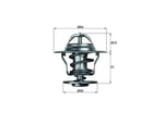 TERMOSTAT (87C) VW GOLF-JETTA-PASSAT-CORDOBA-IBIZA-TOLEDO-CADDY-LGN-ASTRA