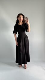 Aby Bel Kuşaklı Elbise Siyah