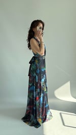 Adriana Çok Renkli Abiye Mavi