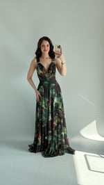 Adriana Çok Renkli Abiye Siyah