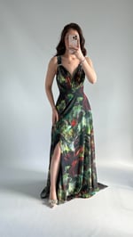 Adriana Çok Renkli Abiye Siyah
