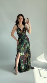 Adriana Çok Renkli Abiye Siyah