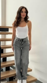 Alita Plazzo Pantolon Gri