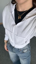 Alya Crop Hırka Beyaz